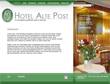 Tablet Screenshot of hotel-altepost.de